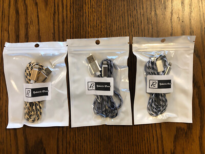 Roberts Cloud Lighting to USB, iPhone Chargers (10 Gold, 10 Silver, 10 Grey)