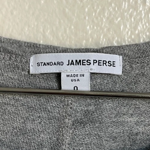 Vestido sudadera raglán para mujer James Perse en gris jaspeado talla 0/XS Foto 4 de 4