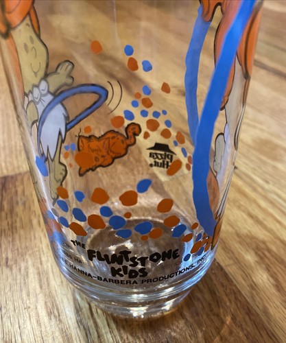 Wilma The Flintstone Niños Personaje Vidrio Pizza Hut 1986 - Imagen 7 de 11