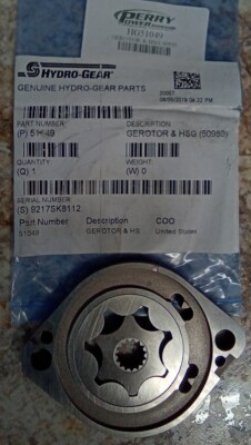 New Genuine OEM Hydro Gear Transmission Gerotor Spline Housing
