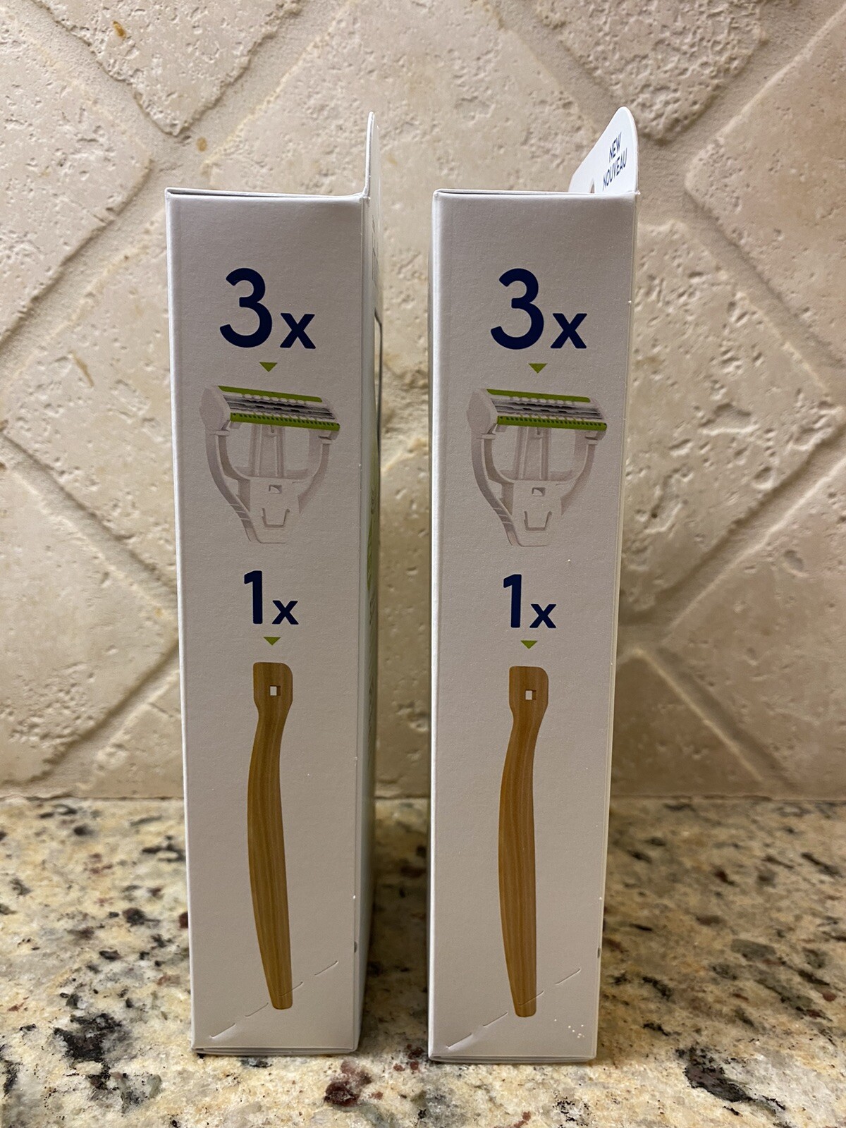 2 Schick Womens Intuition Bamboo Hybrid Razor Kit 1 Handle + 3