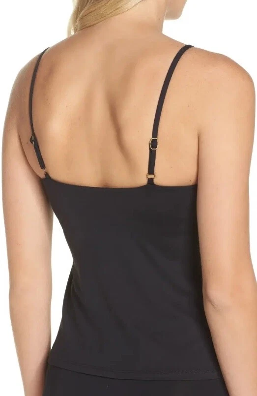 Tankini Top Traje de baño negro talla mediana Becca by Rebecca Virtues 242268 para mujer Foto 3 de 3
