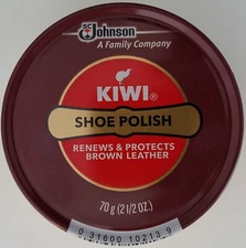 Kiwi Jumbo Brown Shoe Polish Cream (70g = 2 1/2 oz)