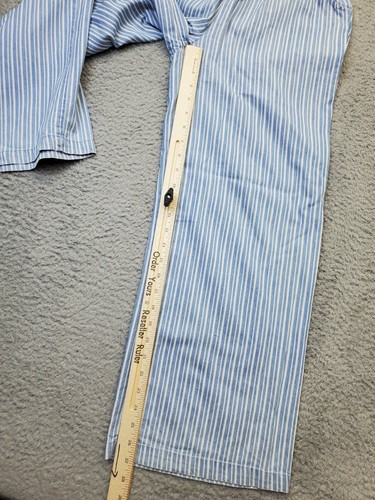 DG2 by Diane Gilman Capri Pants Womens Petite S Blue White Striped Elastic Waist - Picture 8 of 11
