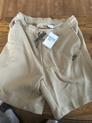 Nike Tech Fleece Tan Beige Shorts - Size Medium New With Tags $75 Retail