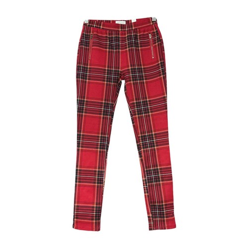 The Childrens Place Youth Girls Red Plaid Stretch Skinny Pants Size 12 New