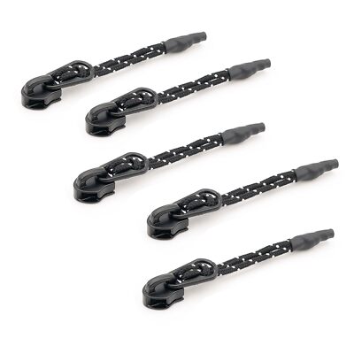 #5 Zipper  5 Pcs Pull Sliders Universal Nylon Teeth Zipper Repair Kit for Jac...