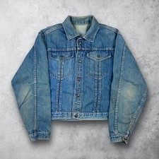 Vintage 60s JC Penney's Snap Sanforized Denim Jacket Faded Size Small Type 2