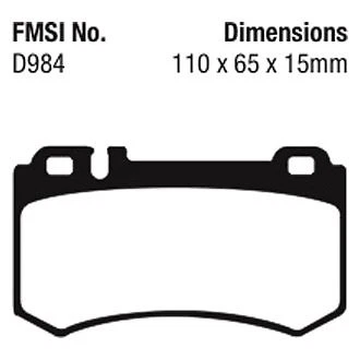 Pastillas de freno traseras EBC Redstuff cerámica bajo polvo para 05-11 Mercedes-Benz SLK55 AMG Foto 3 de 4