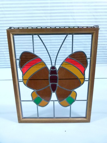 Bleiglasfenster Schmetterling Kette 48,3 cm x 39,4 cm - Bild 6 von 6