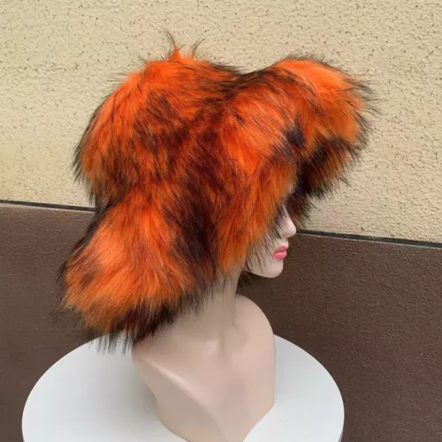 Invierno Mujeres Esponjoso Imitación Piel Cubo Sombrero Cálido Ala Ancha Sombreros de Pescador - Imagen 9 de 25