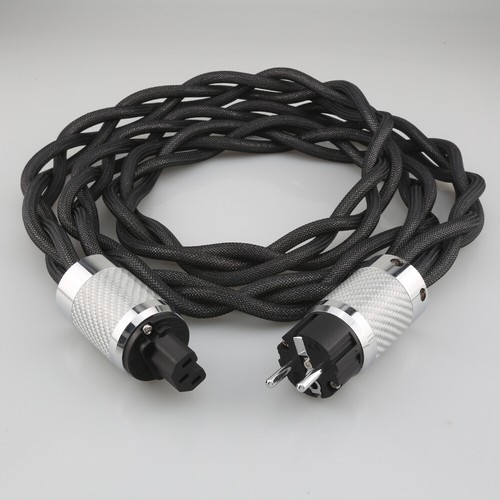 Audiophiles AC HiFi Audio Stromkabel versilbert 8N OCC Hauptkabel mit UK Stecker - Bild 10 von 10