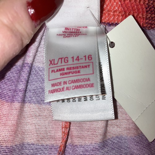 Girl’s Target Xhilaration XL 14/16 Easter Bunny, New Pink Plaid, 2 Piece Pajama - Picture 15 of 17