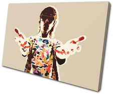 Musical Ian Brown Pop Abstract SINGLE CANVAS WALL ART Picture Print VA