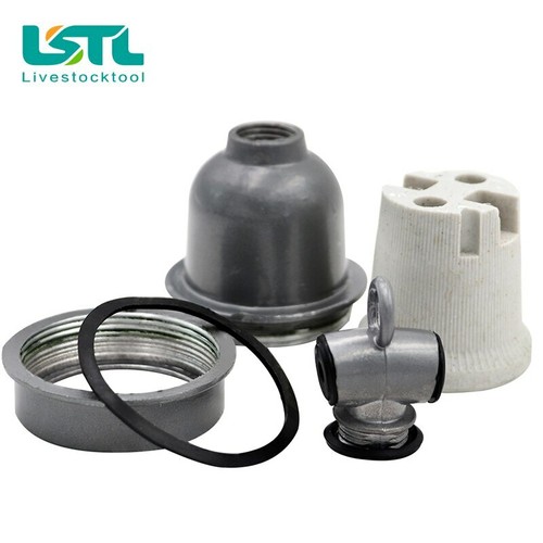 E27 waterproof ceramic lamp mouth insulation lamp holder for heating lamp bulb - Picture 7 of 12