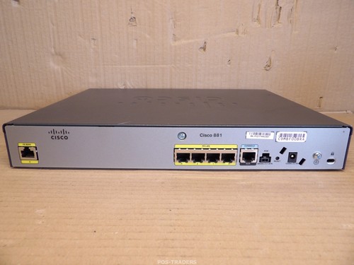Cisco 881-SEC-K9 V01 4-portowy 10/100 LAN Zintegrowana usługa ISR Router - EXCL ZASILACZ - Zdjęcie 5 z 9
