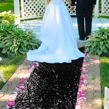 Aisle Runners For Weddings 2ftx15ft Black Sequin Aisle Runner Glitter Aisle Runn