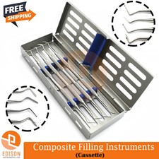 Dental Amalgam Composite Plastic Filling Instruments Set Of 4 W/ Scaler Cassette