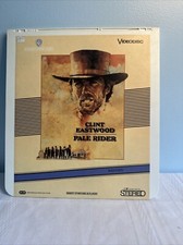 Vintage Video Disc Pale Rider Clint Eastwood Rated R 1985 Rare CED Wall Art