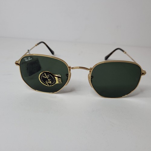 Ray Ban Hexagonal Flat Green Classic Sunglasses RB3548N 001 51-21 Men's Frame - Picture 3 of 9