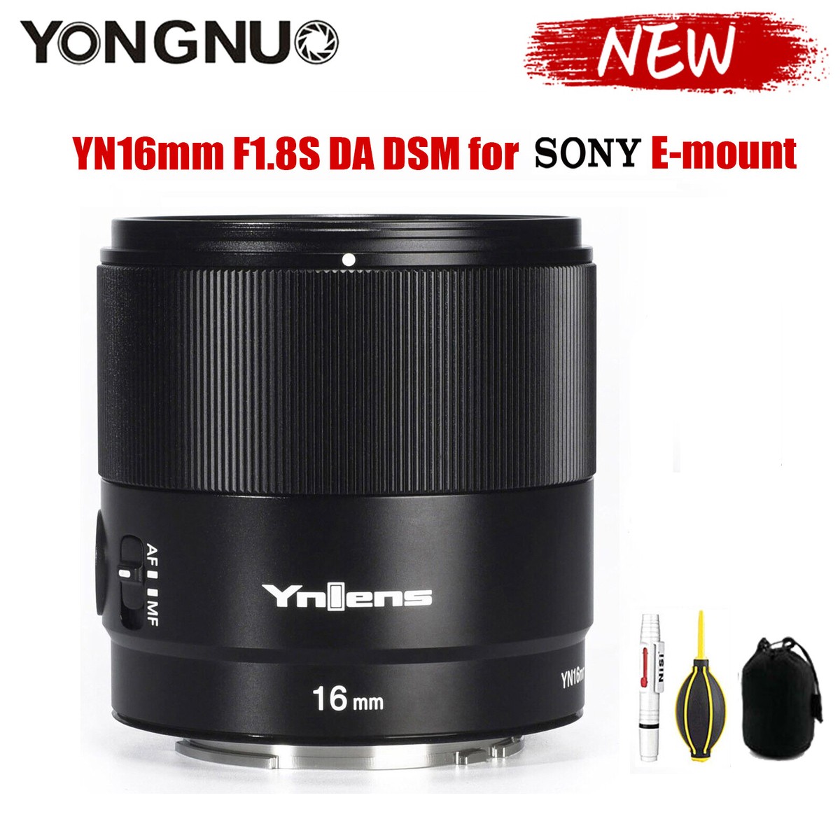 YONGNUO YN16mm F1.8S DA DSM APS-C Auto Focus Prime Lens for Sony E