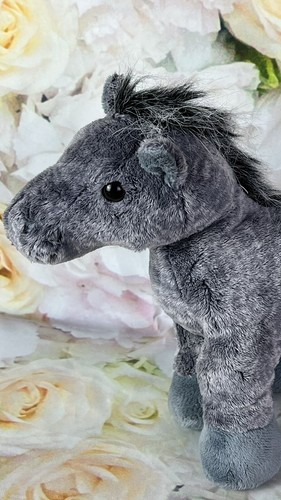 Webkinz Grey Arabian Horse Plush Ganz Gray Realistic Mane Hair Pony Stuffed Toy - Picture 3 of 15