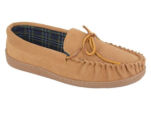 Mokkers ADIE MS461 Men's Real Suede Moccasins Rubber Sole Full Indoor Slippers - Picture 4 of 8