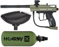 NEW Kingman Spyder Victor Entry Paintball Gun Package Kit - (Olive Green)