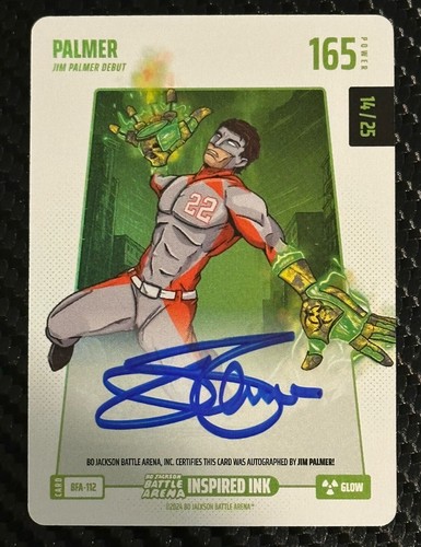 Jim Palmer 2024 Bo Jackson Battle Arena #BFA-112 Glow /25 Auto - Color Match