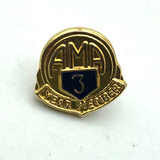 AMA Service Award Lapel Pin American Motorcycle Assn Vintage 3 Year Member