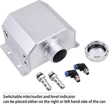 Overflow Tank Coolant Radiator Tank Reservoir Expansion Universal 1L Aluminum