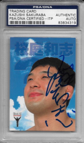 Kazushi Sakuraba Signed 2001 Nobuhiko Takada Dojo Card #39 PSA/DNA UFC Pride FC - Picture 4 of 12