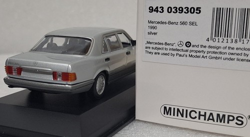 Mercedes-Benz 560 SEL (W126) 1990 Silver 1:43 Minichamps EXTREMELY RARE!! (3) - Picture 12 of 19