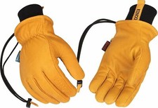 Kinco 9084KWP Wanoga Lined Mens Work Ski Gloves HydroFlector Buffalo Leather