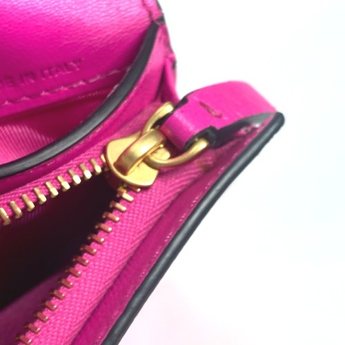 VALENTINO Studs logo Compact Wallet Folded wallet Leather pink - Bild 12 von 15