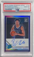 BRANDON CLARKE 2019 OPTIC PURPLE AUTO PRIZM HOLO RC #194 PSA 10 GEM MINT POP 8