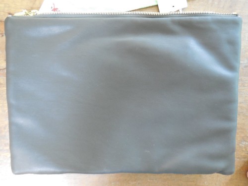 DEUX LUX Le Cirque Pouch Clutch WOVEN Checker Dark Gray Green Vegan handbag $105 - 第 6/6 張圖片