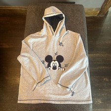 Vintage Disney Hoodie Women Large Gray Sweatshirt Sweater Mickey Mouse Unlimited