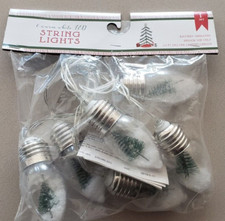 LED Christmas Tree Snow Globe String Lights Indoor Battery Operated