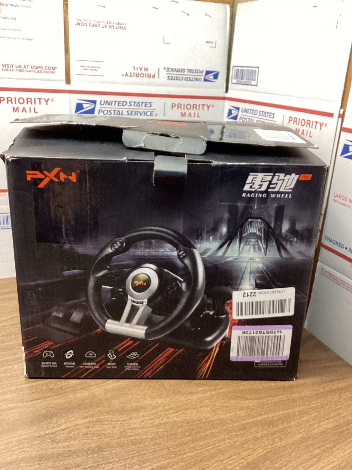 PXN V3 Pro Steering Gaming Racing Driving Wheel with Pedals PS4, PC ...