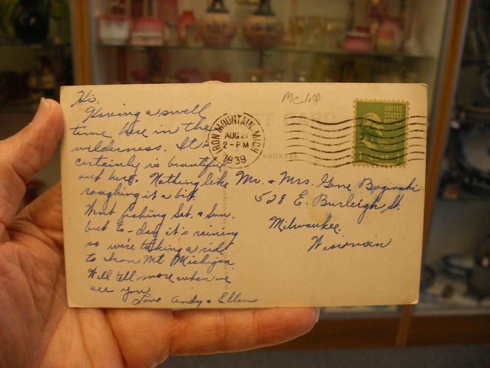 Real Photo Postcard RPPC Swanson's Peshtigo River Resort Crivitz WI