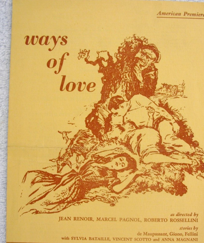 Playbill anni '30 PARIGI TEATRO 5th Ave NYC "WAYS OF LOVE" Pathe Cinema's Renoir...