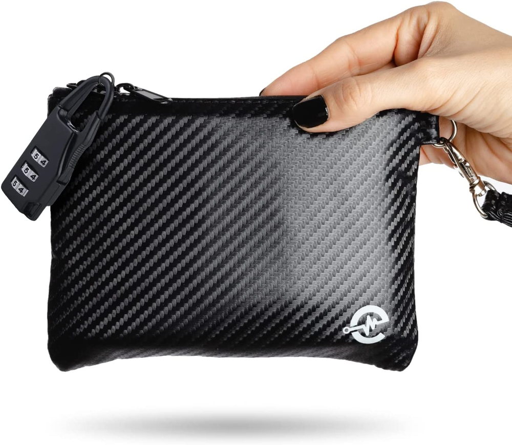 Small Smell Proof Pouch, Discrete Odor Proof Locking Container, 6X4 Inch