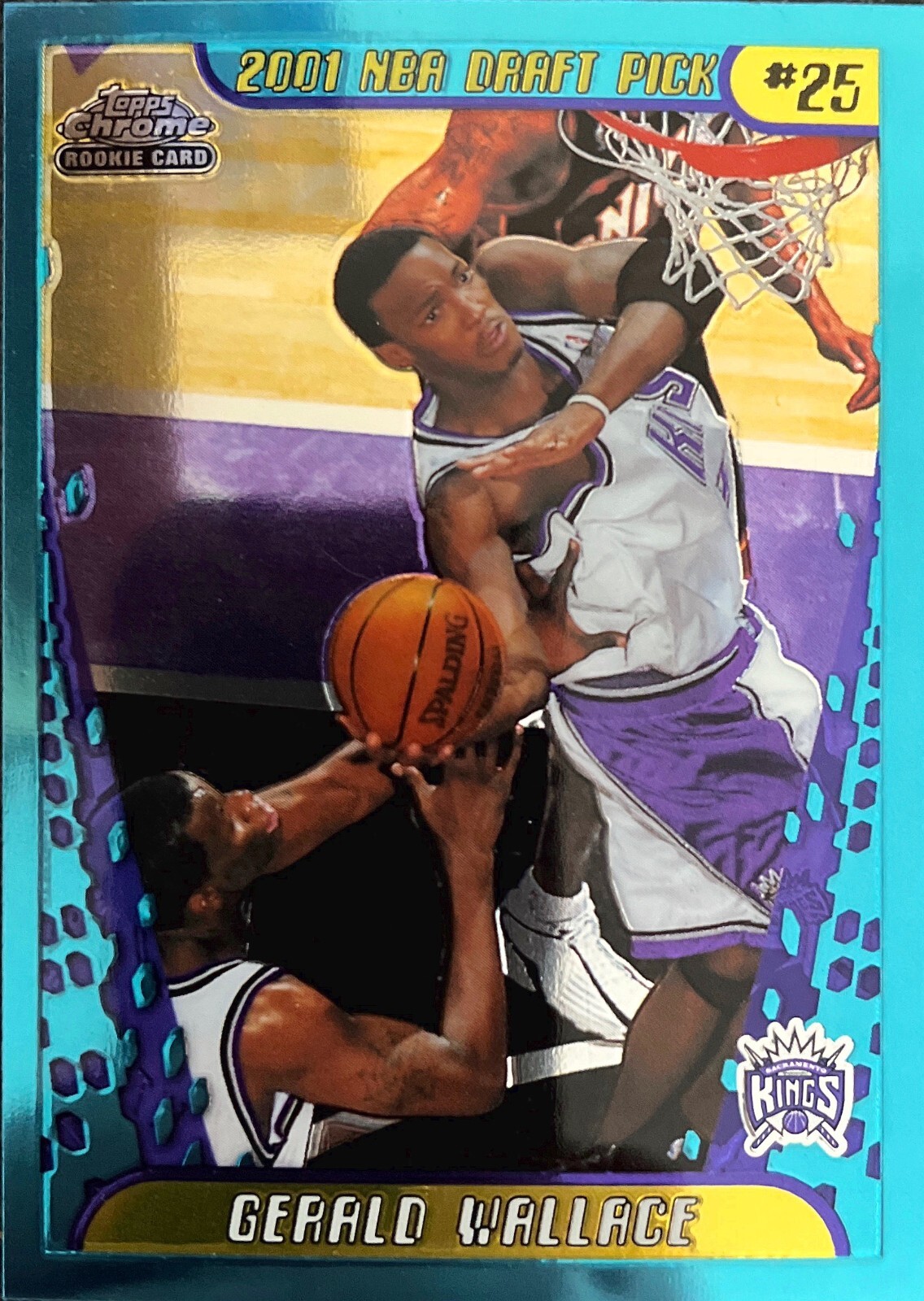 Gerald Wallace Topps Chrome 01-02 #152 Rookie Card Sacramento Kings