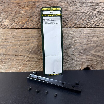 Weaver 153 Pivot Mount Base w/ Screws Winchester 88, 100 Sako Finnwolf USA (NOS)