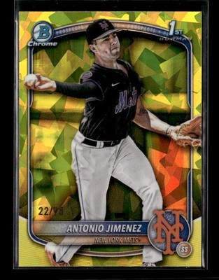 2025 Bowman Draft Sapphire #BDC-56 Antonio Jimenez Yellow /75 New York Mets