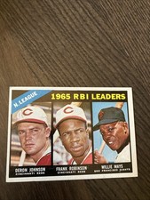 1966 Topps - League Leaders Willie Mays, Frank Robinson, Deron Johnson #219
