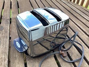 Vintage Sunbeam T-35 Automatic Drop-Rise Chrome Toaster For Repair MCM
