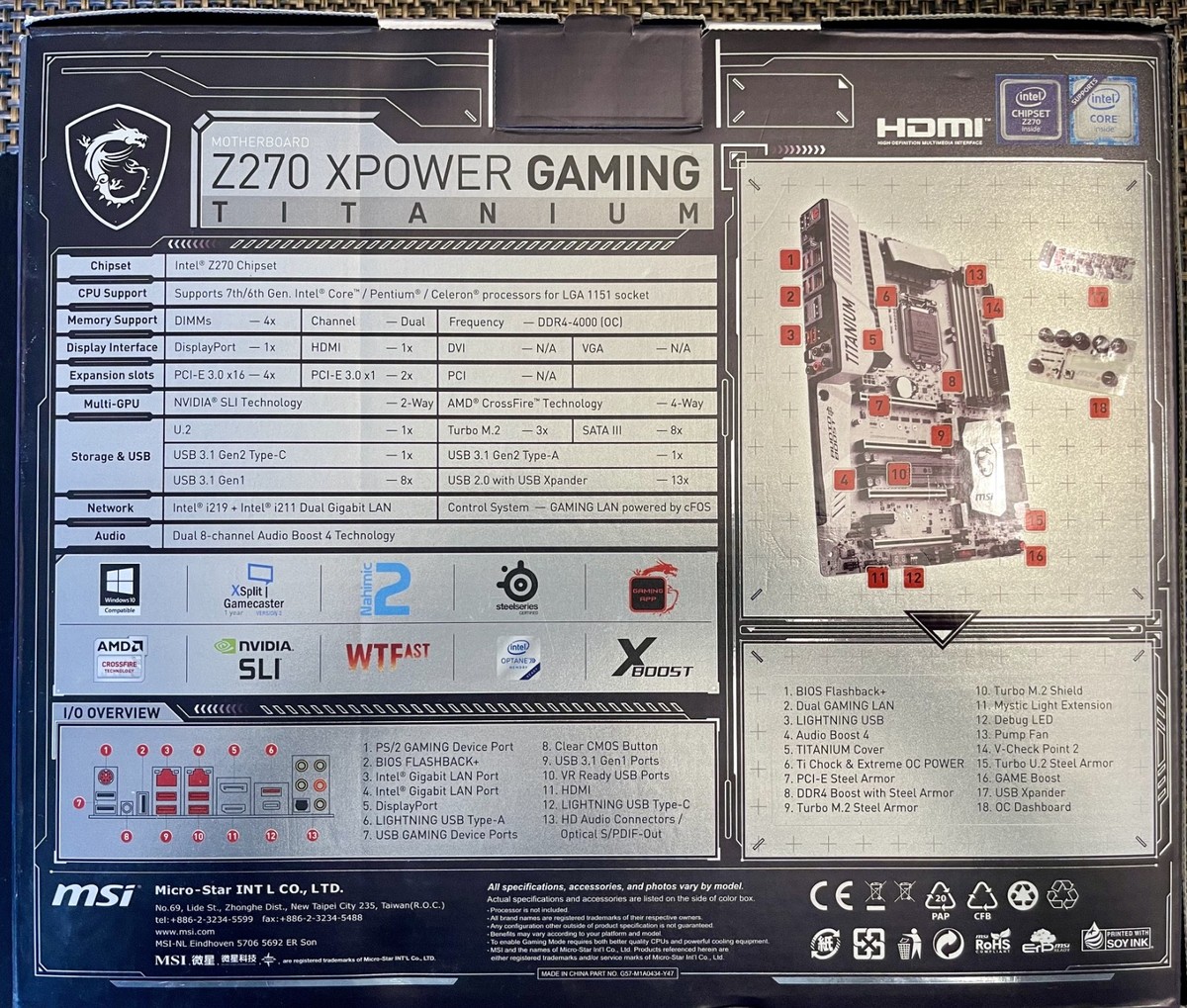 MSI Z270 XPOWER GAMING TITANIUM Motherboard & Intel i7-7700K CPU