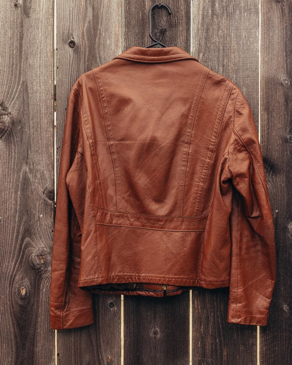 Vintage Reed Sportswear Leather Cafe Racer Jacket - 70s 80s 90s | eBay